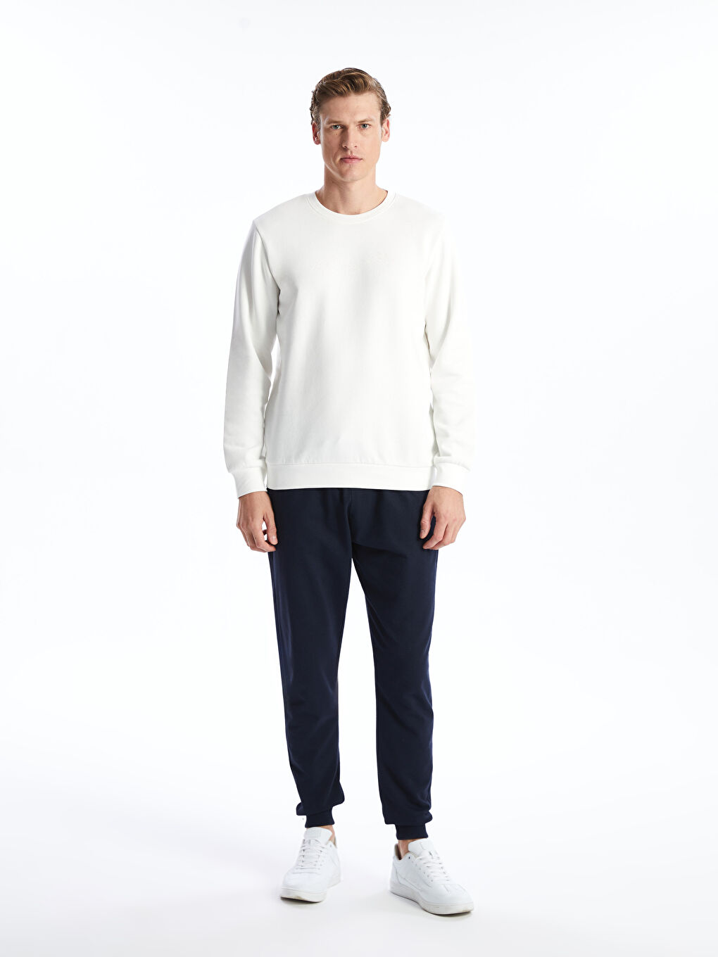 Crew Neck Long Sleeve Printed Men s Thick Sweatshirt W44113Z8 R9J W44113Z8 R9J LC Waikiki