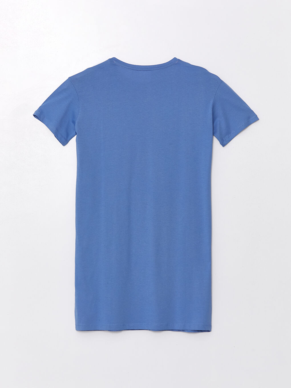 Crew Neck Printed Short Sleeve Women Nightdress -W44199Z8 Crew Neck Printed Short Sleeve Women Nightdress -W44199Z8