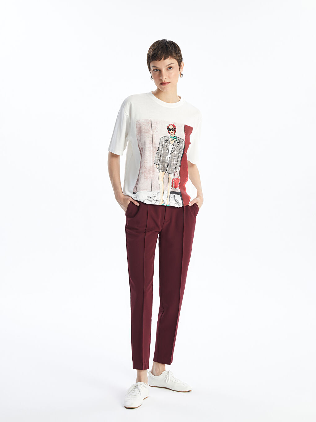 ROUGE Pantalon ROUGE Femme W44358Z8 YHY W44358Z8 YHY LC Waikiki