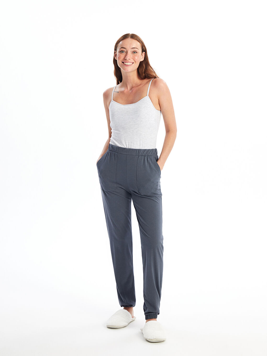 Women s Plain Pajama Bottoms with Elastic Waist W44742Z8 HFP W44742Z8 HFP LC Waikiki
