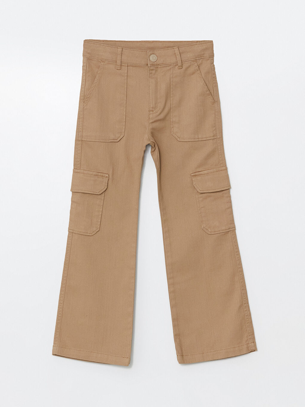 Girls' Trousers with Adjustable Elastic Waist -W44884Z4-VEZ
