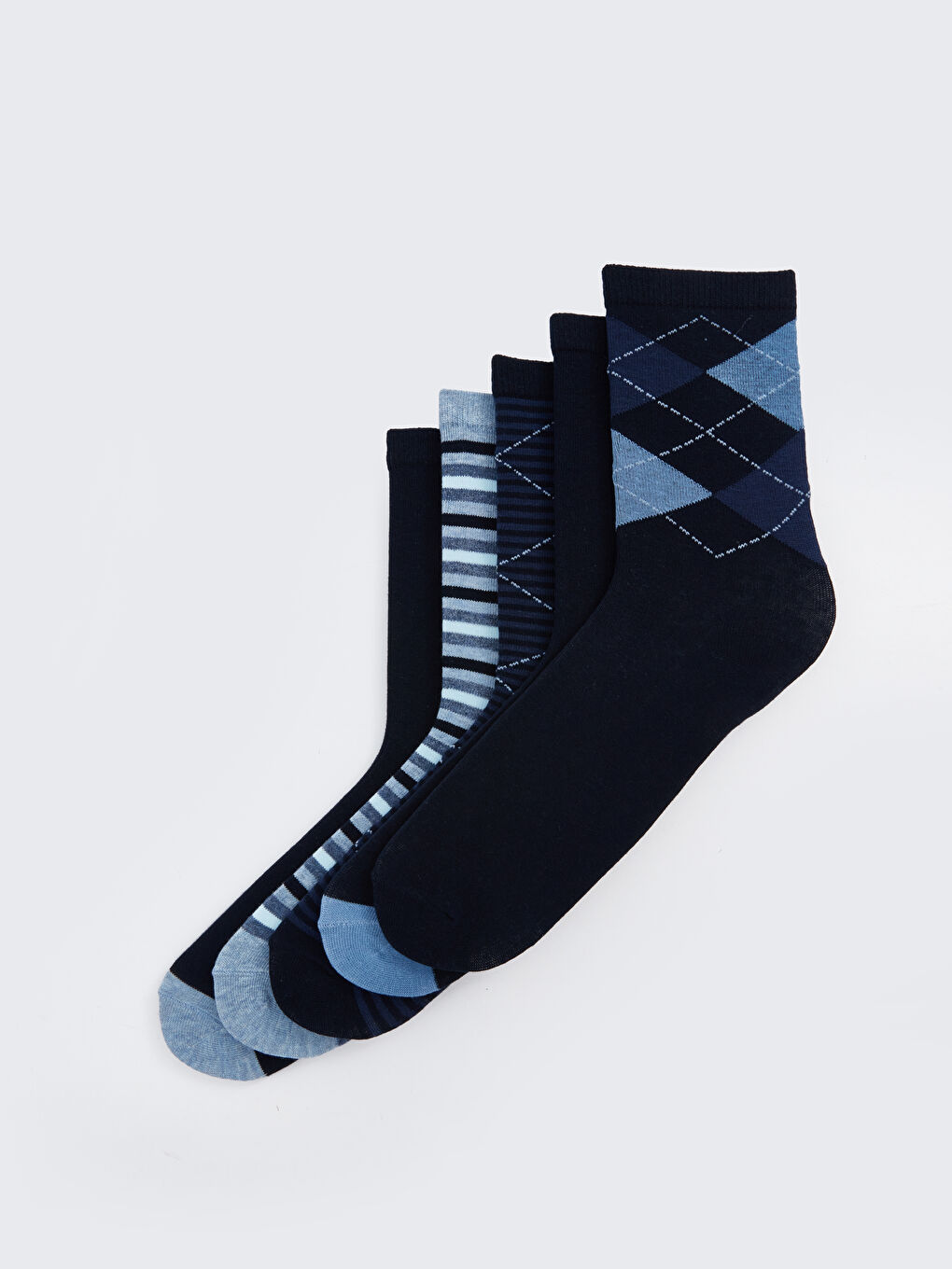 Patterned Boy Socket Socks 5-Pack -W45249Z4-K00 - W45249Z4