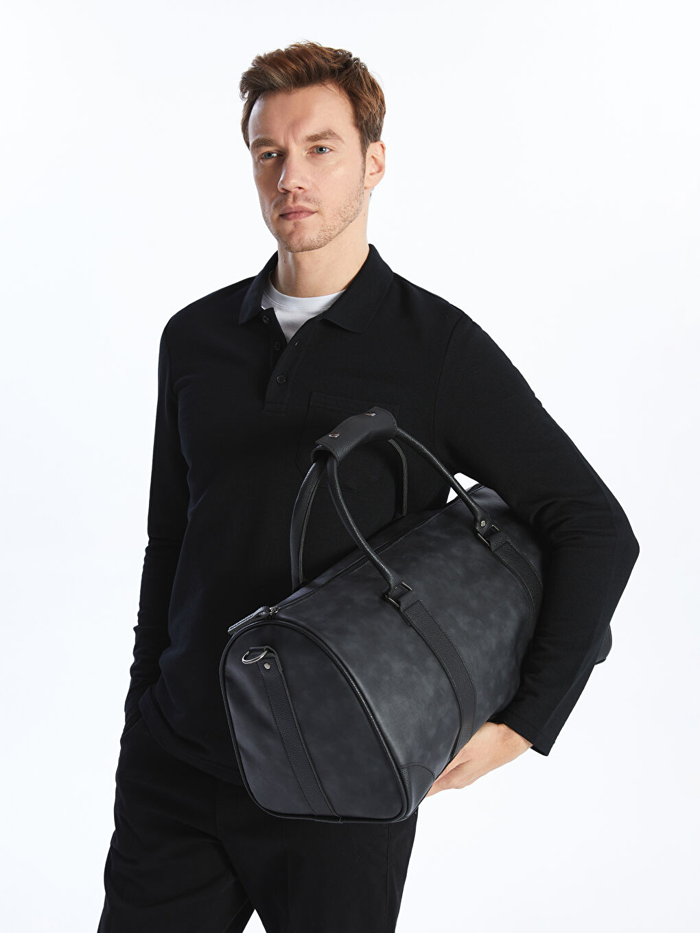 Leather Look Men s Sports Bag W45888Z8 HUC W45888Z8 HUC LC Waikiki