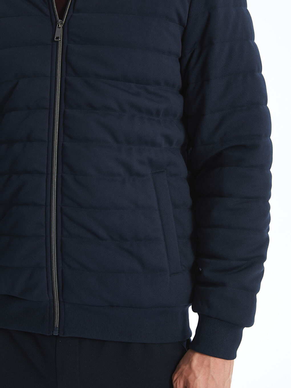 Slim Fit Straight Collar Men's Coat -W45961Z8-RFG - W45961Z8
