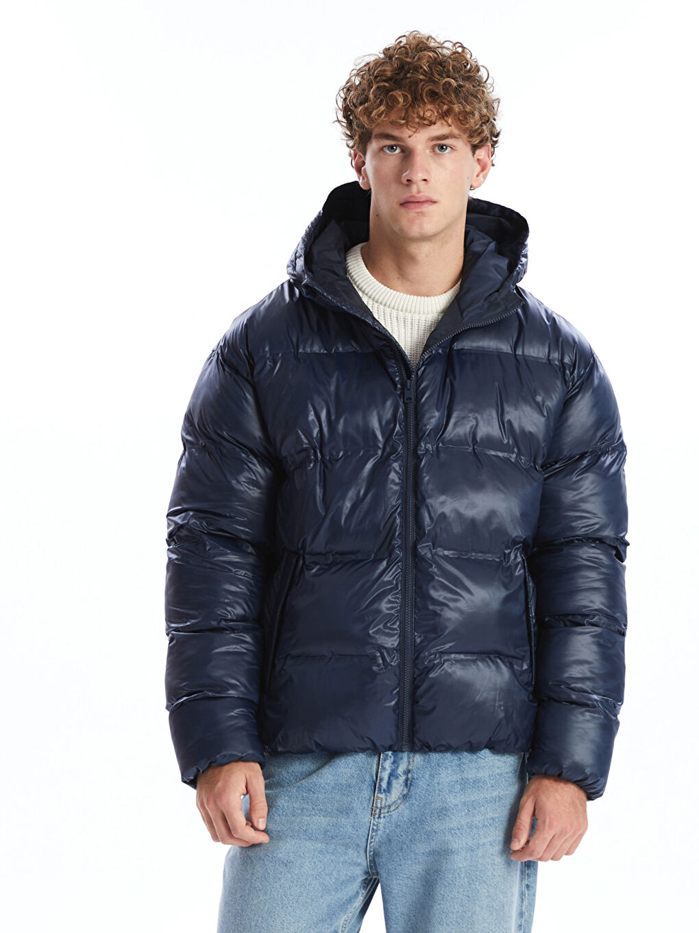 Standard Fit Hooded Men's Puffer -W46071Z8-R4J - W46071Z8-R4J - LC Waikiki