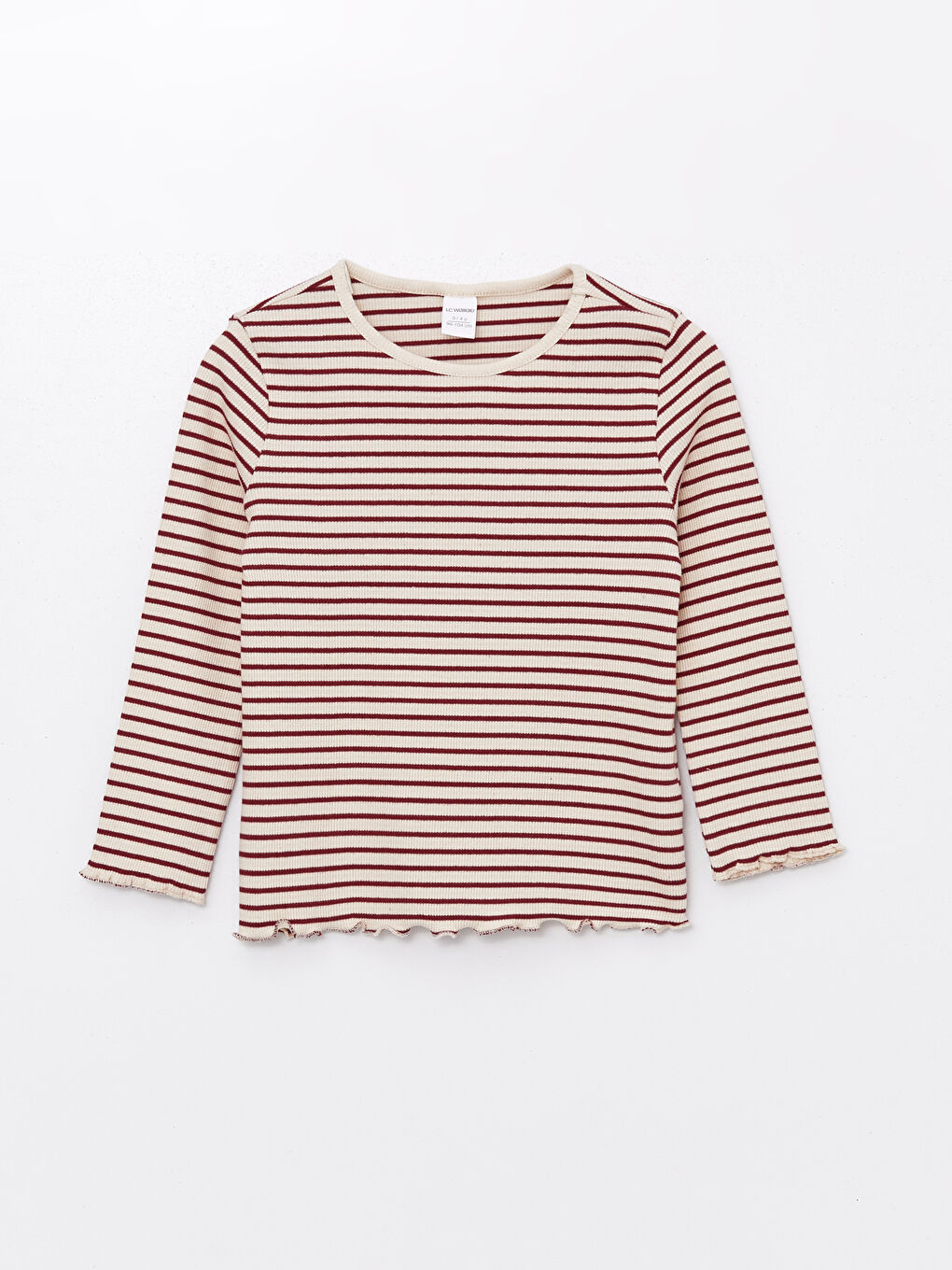 Striped crew neck tee on sale