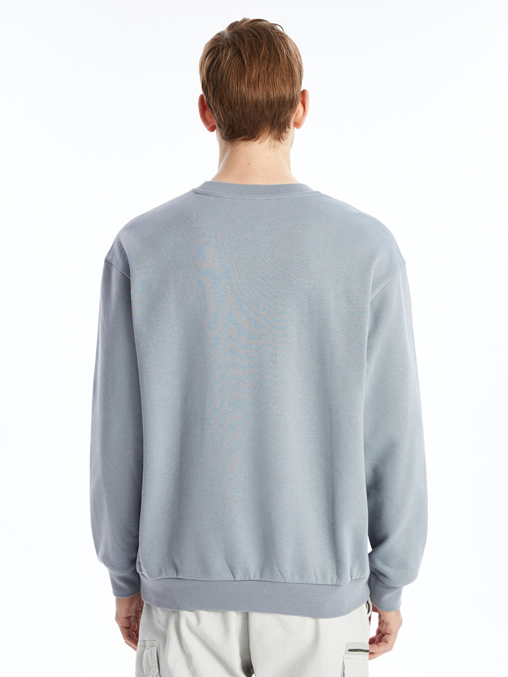 Crew Neck Printed Men's Thick Sweatshirt -W46235Z8-YGG