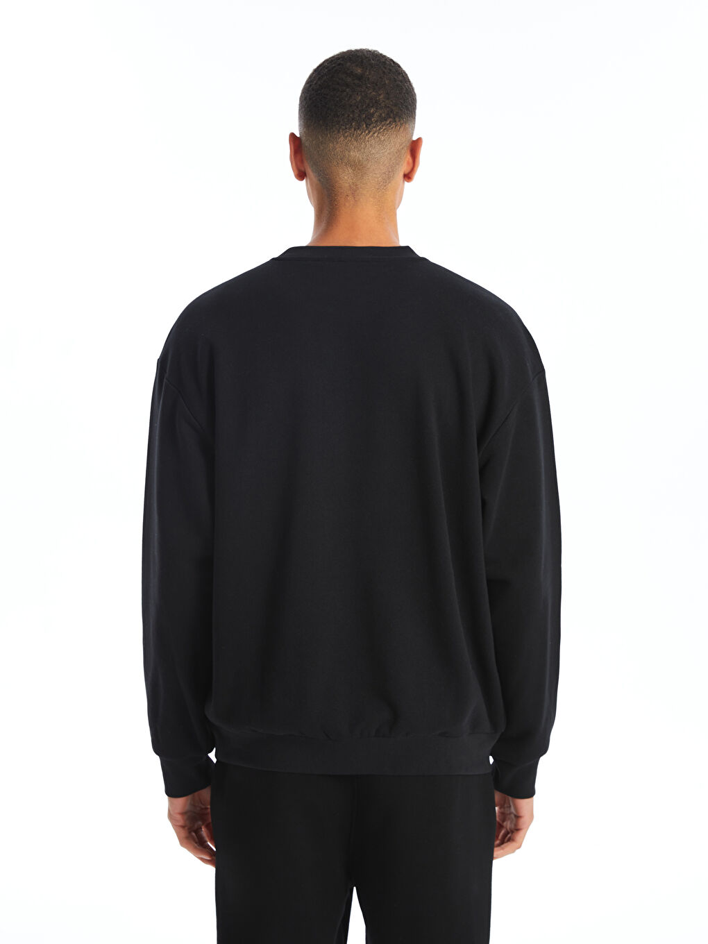 Crew Neck Long Sleeve Printed Men's Thick Sweatshirt -W46239Z8-CVL -  W46239Z8-CVL - LC Waikiki