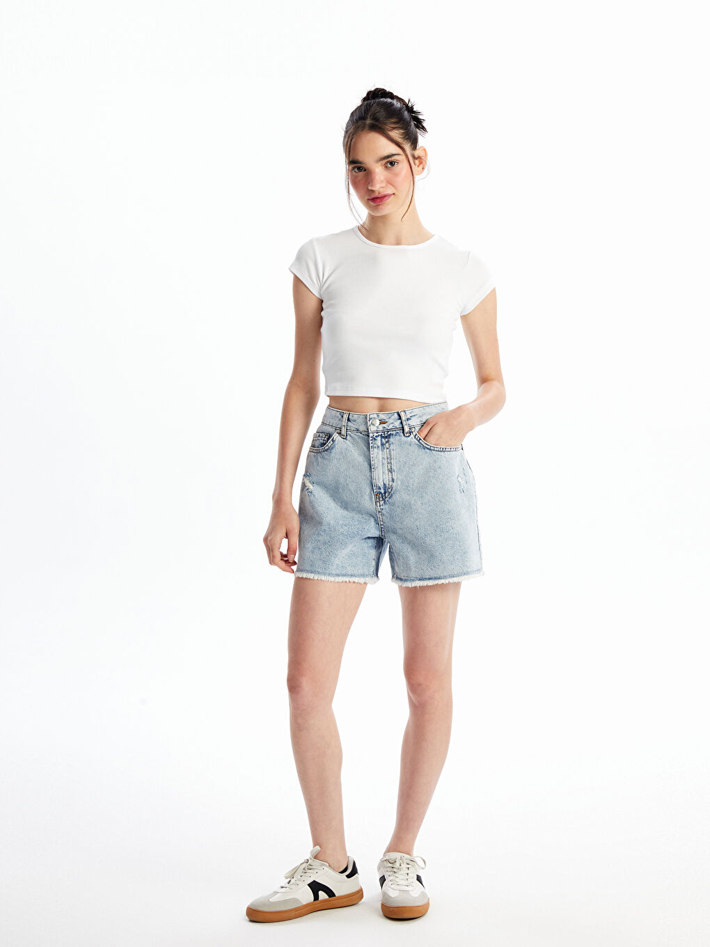 Mom fit bermuda shorts sales
