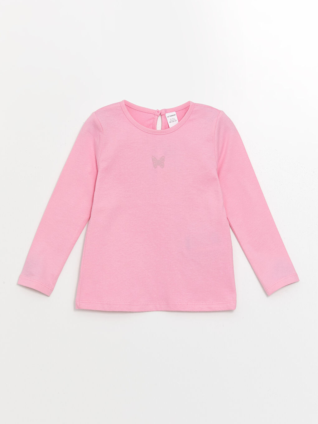 Crew Neck Long Sleeve Basic Girls T-Shirt -W46364Z1-GA5 - W46364Z1-GA5 - LC  Waikiki