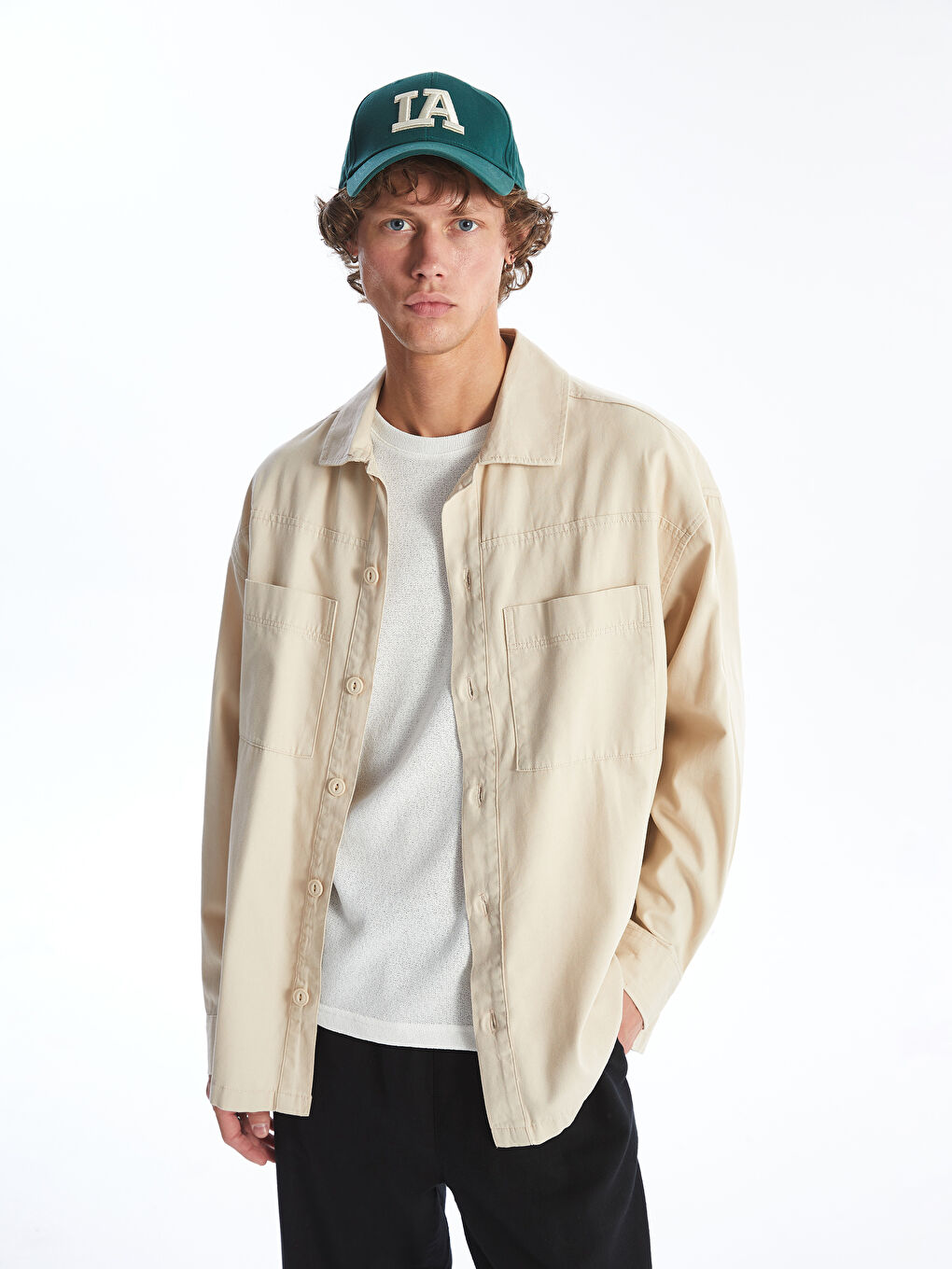 Relaxed Fit Long Sleeve Men s Shirt Jacket W46517Z8 VZH W46517Z8 VZH LC Waikiki