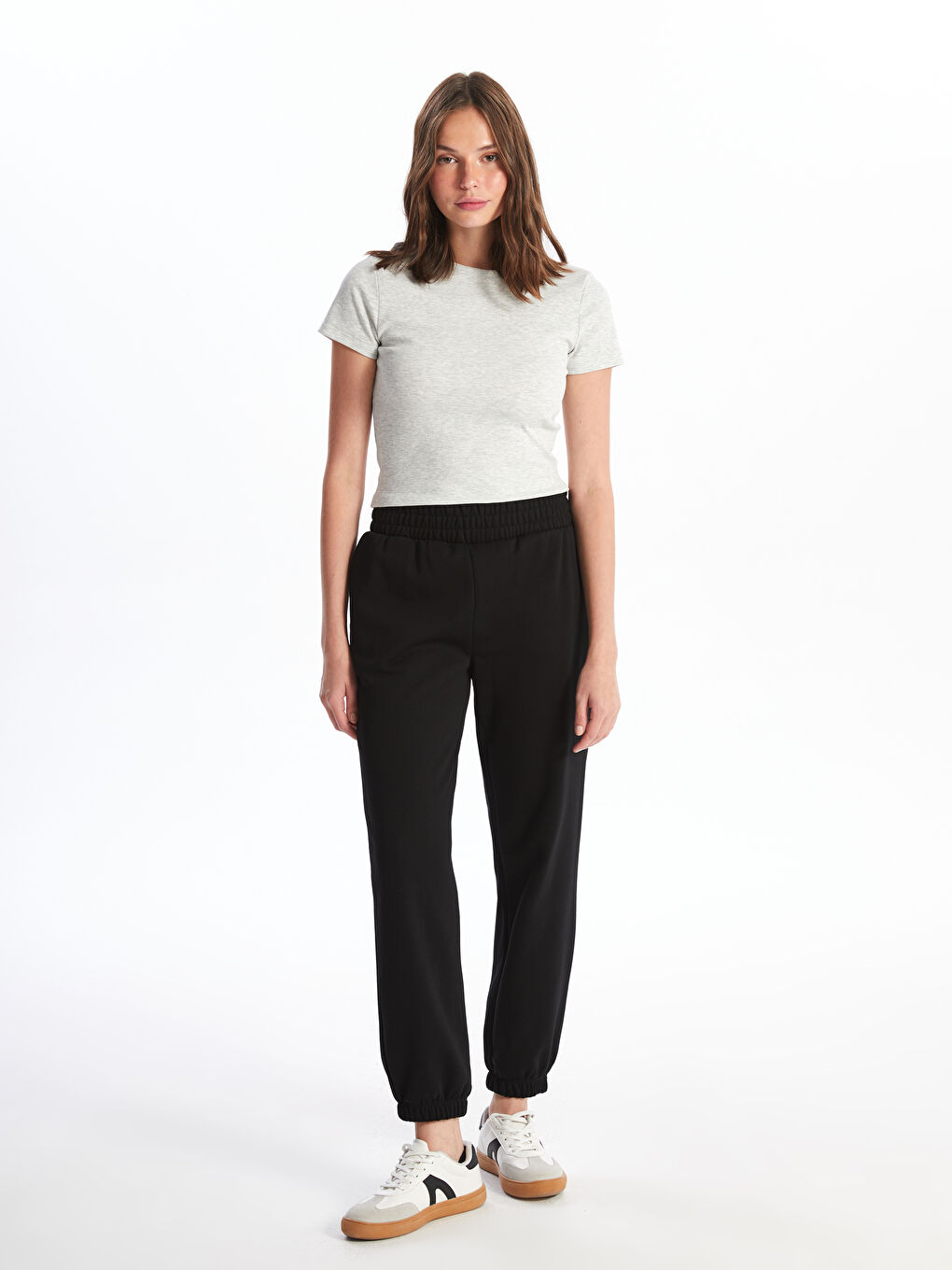 Elastic Waist Women s Thick Jogger Sweatpants W46711Z8 CVL W46711Z8 CVL LC Waikiki