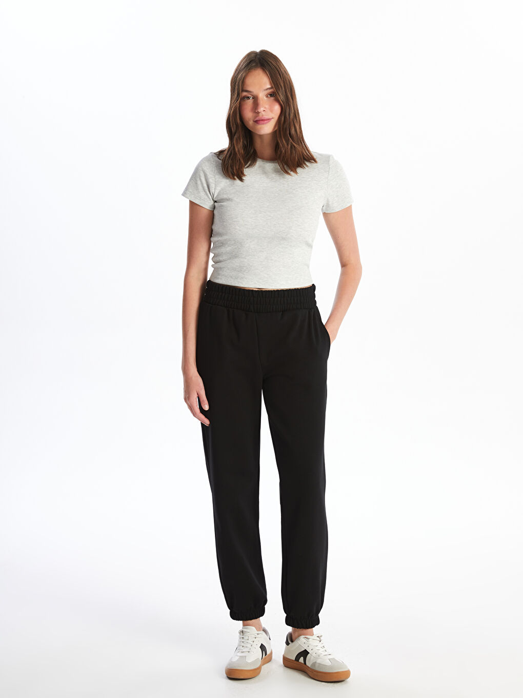 Elastic Waist Women s Thick Jogger Sweatpants W46711Z8 CVL W46711Z8 CVL LC Waikiki