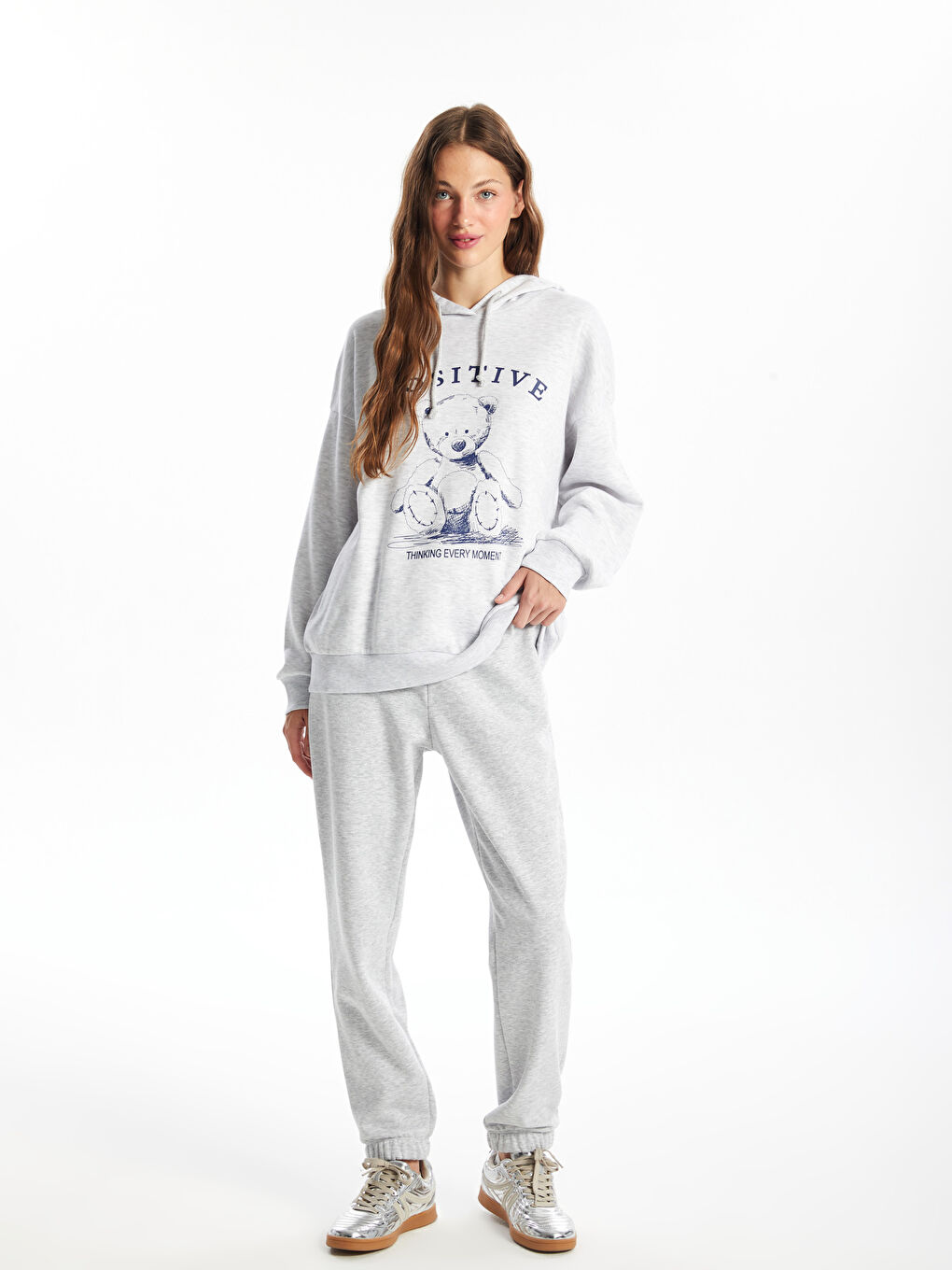 Grey joggers thick waistband clearance