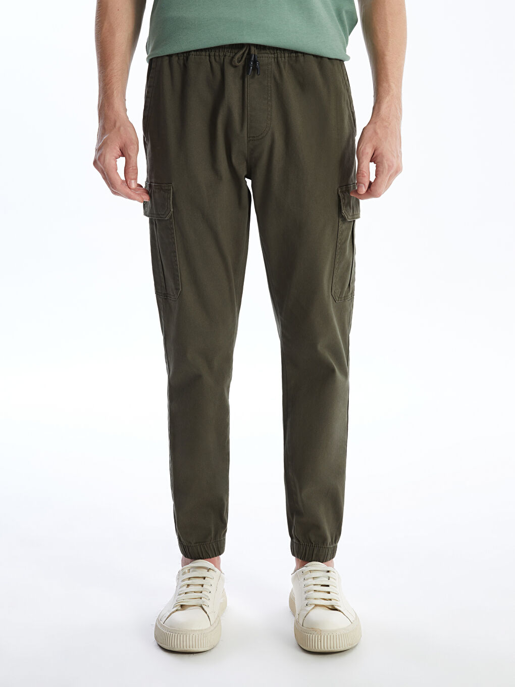 Standard Fit Gabardine Men's Cargo Pants -W46737Z8-SEM