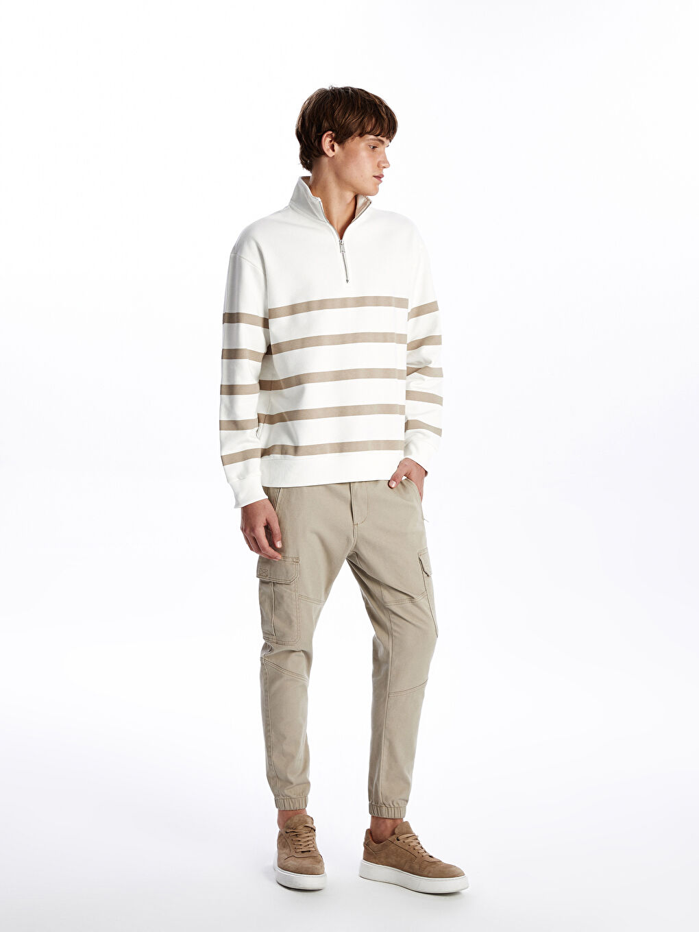 Slim fit cargo trousers mens clearance