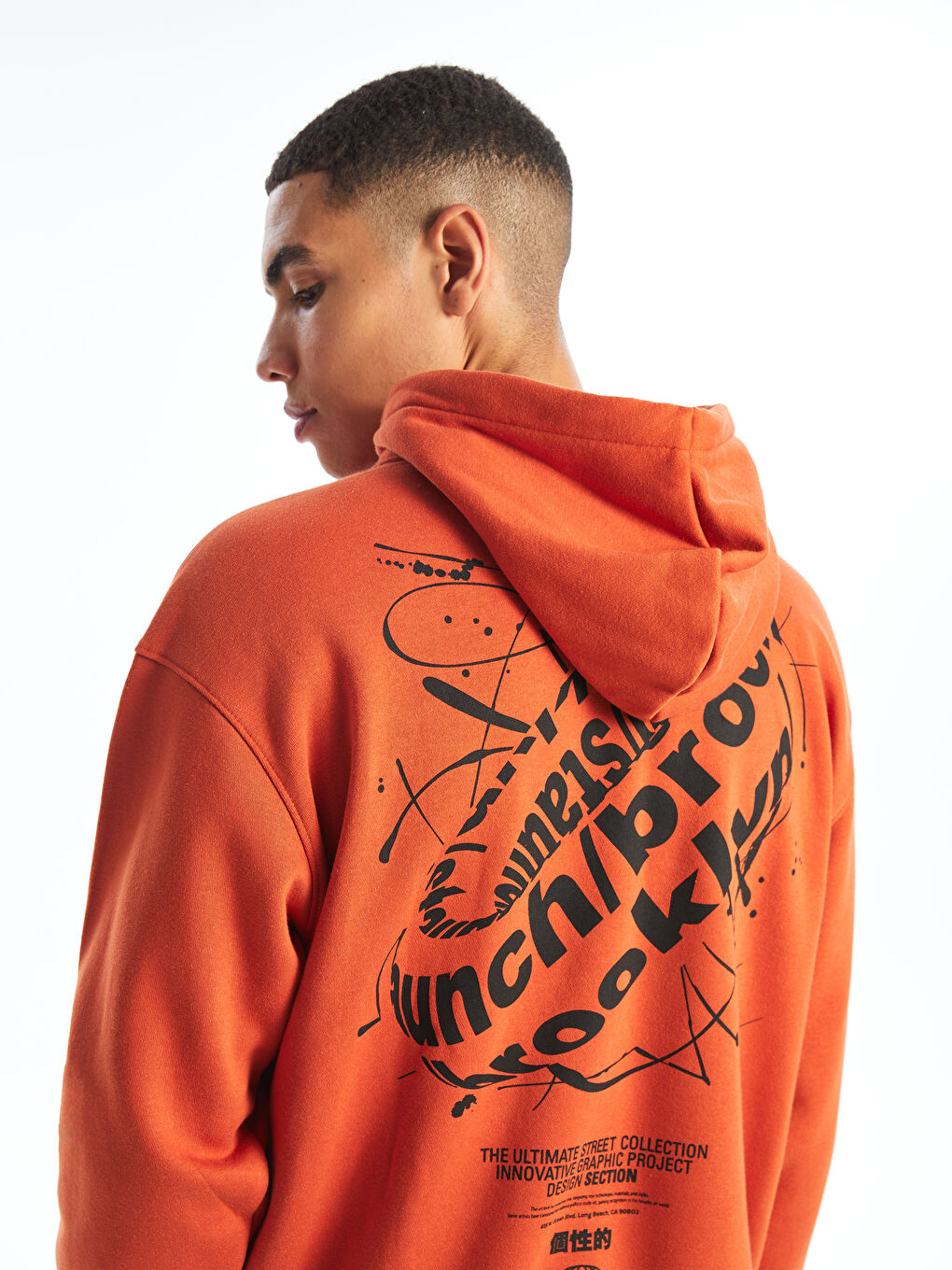 Long Sleeve Printed Men's Thick Hoodie -W46837Z8-YG8