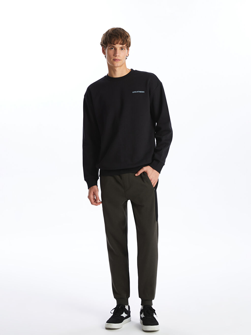 Black khaki jogger pants best sale