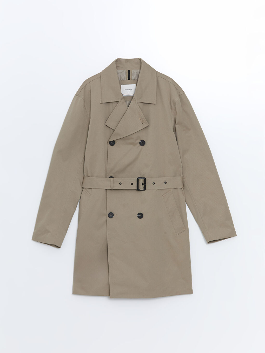 Standard Pattern Jacket Collar Gabardine Men's Trench Coat