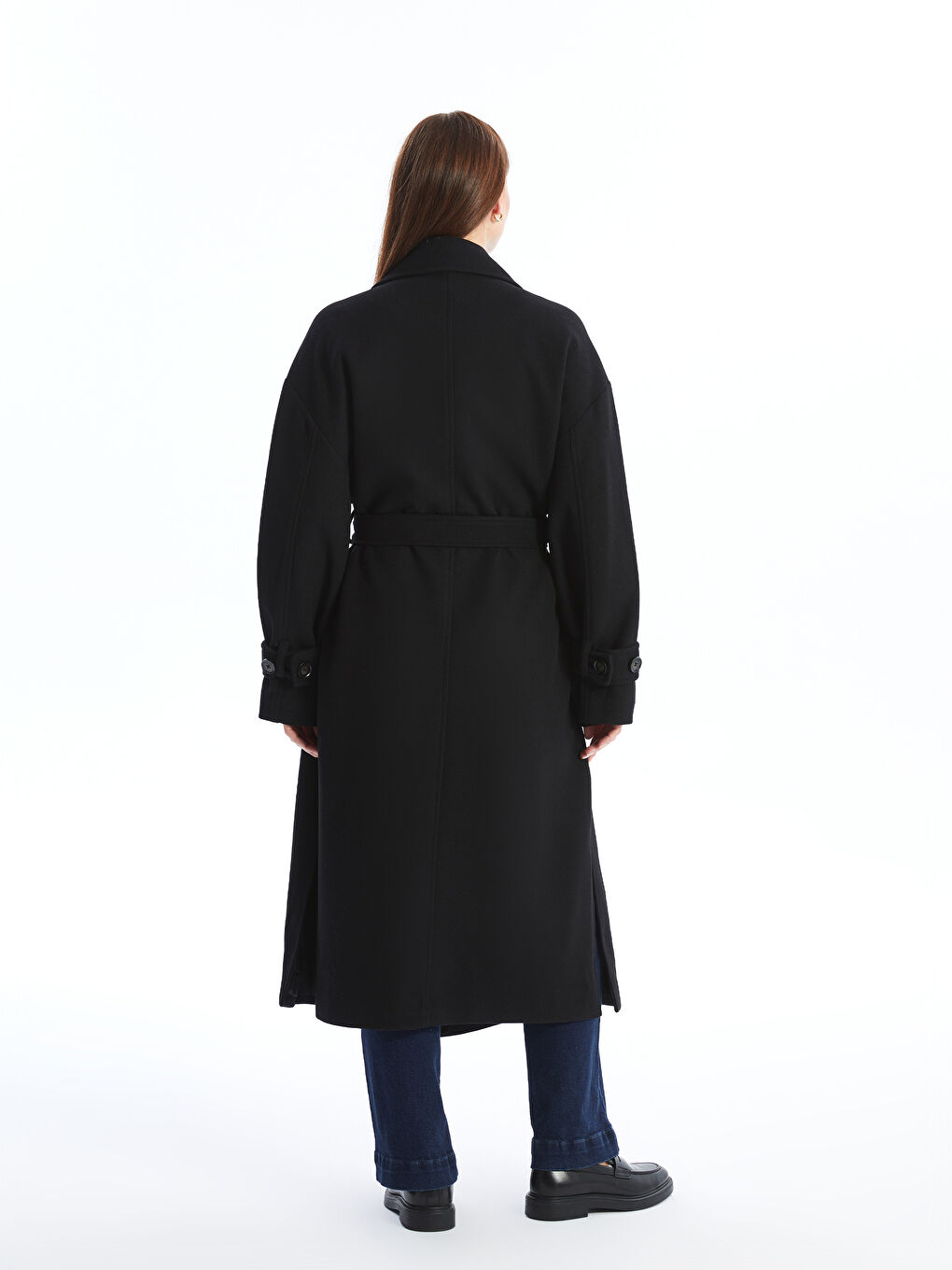 Jacket Collar Oversize Women's Wool Coat -W47914Z8-CVL - W47914Z8-CVL - LC  Waikiki