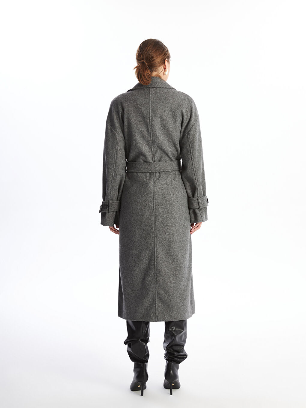 Jacket Collar Oversize Women's Wool Coat -W47914Z8-D7H