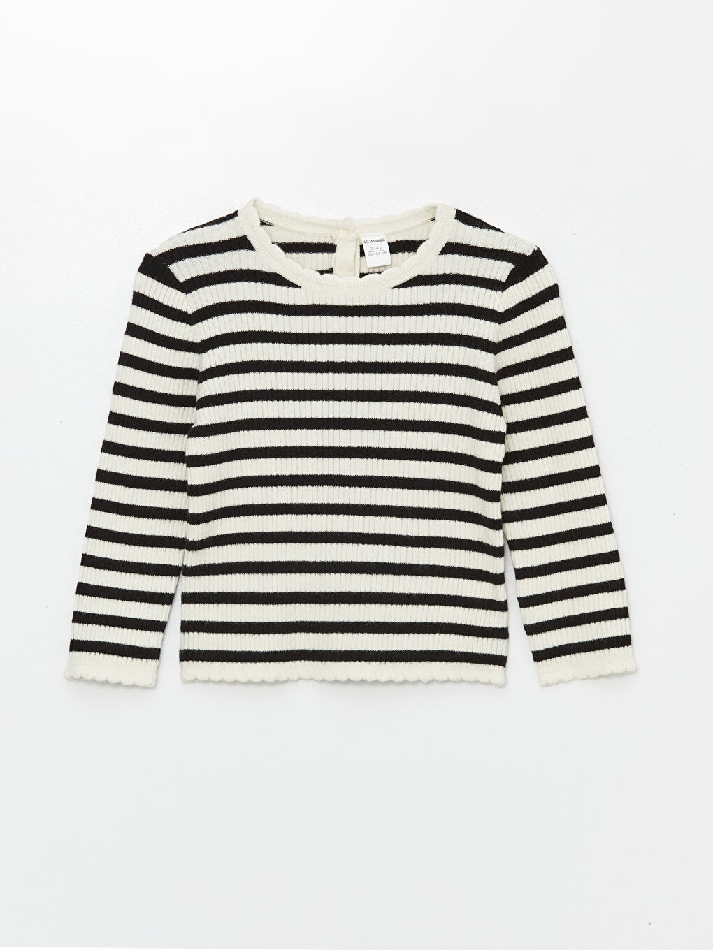 Crew Neck Striped Girl Sweater -W48299Z1-LEG - W48299Z1-LEG - LC Waikiki