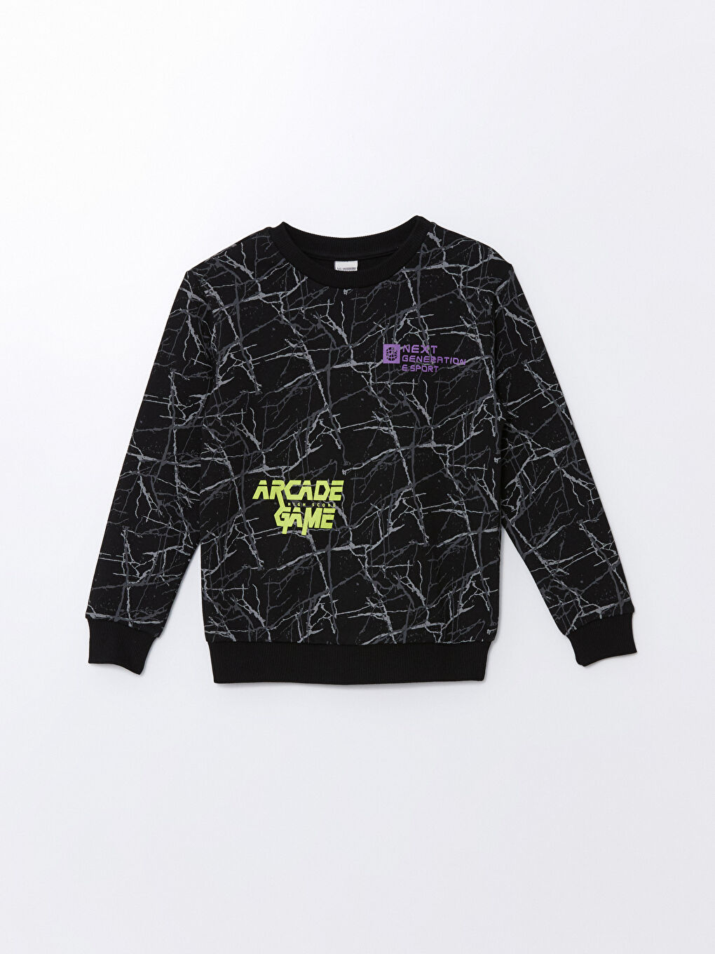 お気に入り Sleeve Long Printed Neck Crew Boy -W48388Z4-LQJ Sweatshirt レッグウェア
