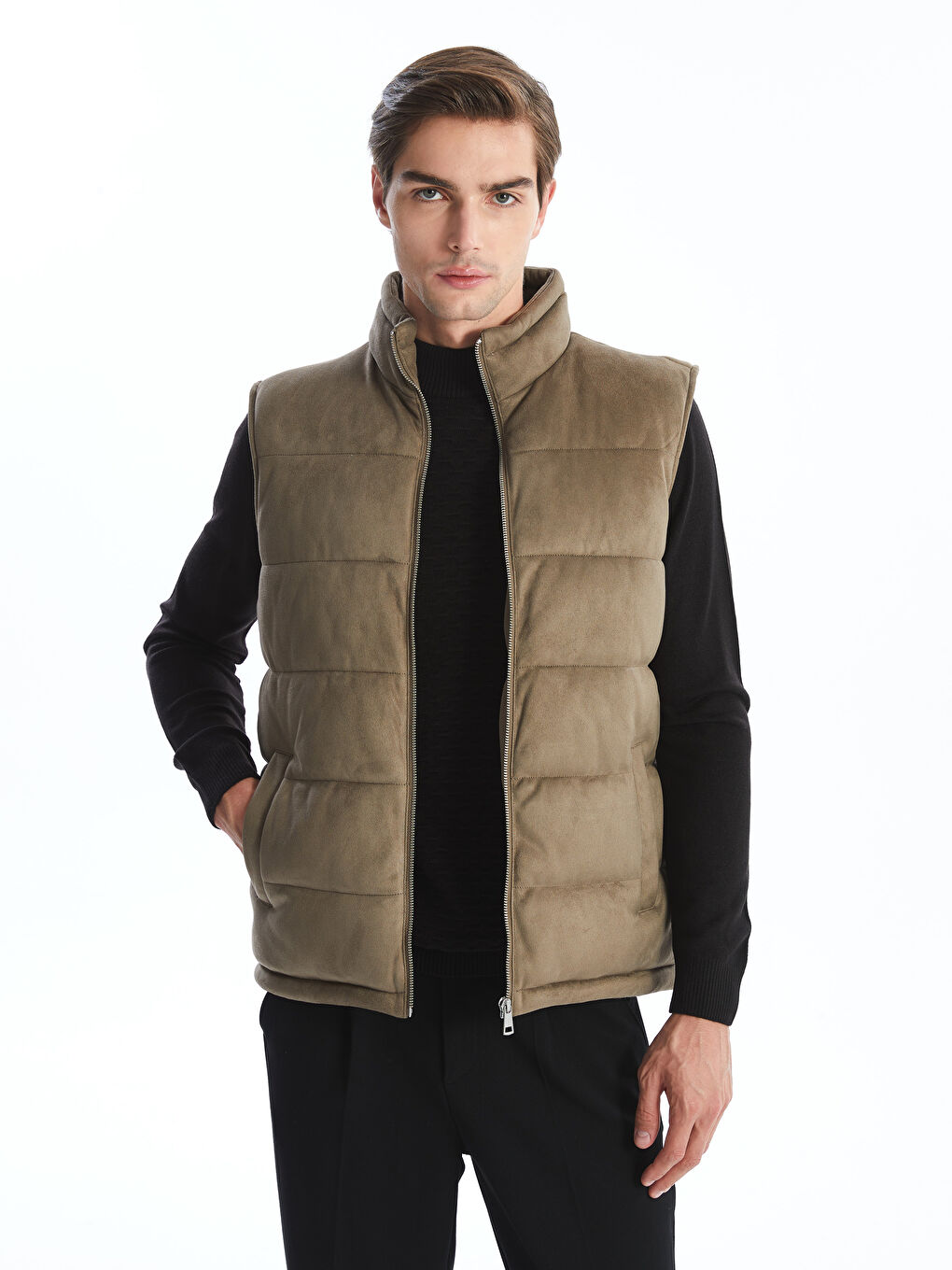 Slim Fit High Collar Men's Inflatable Vest -W49279Z8-VKX