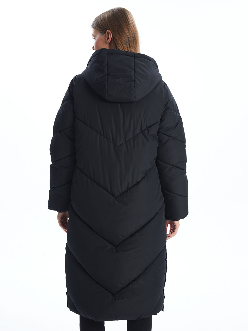 Hooded Women's Down Jacket -W49735Z8-CVL - W49735Z8-CVL - LC