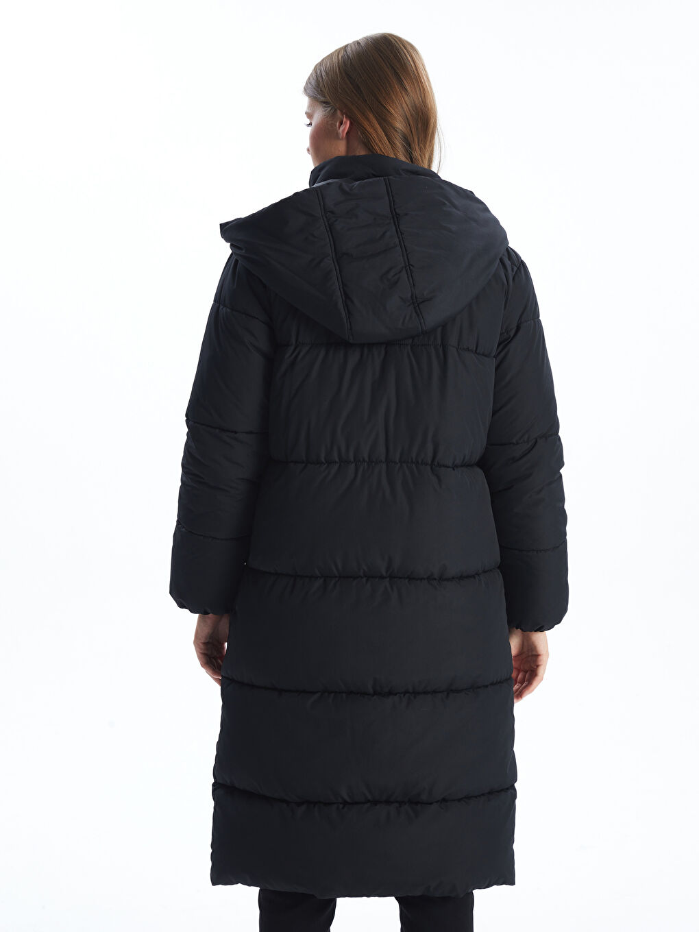 Hooded Women's Down Jacket -W49736Z8-CVL - W49736Z8-CVL - LC Waikiki