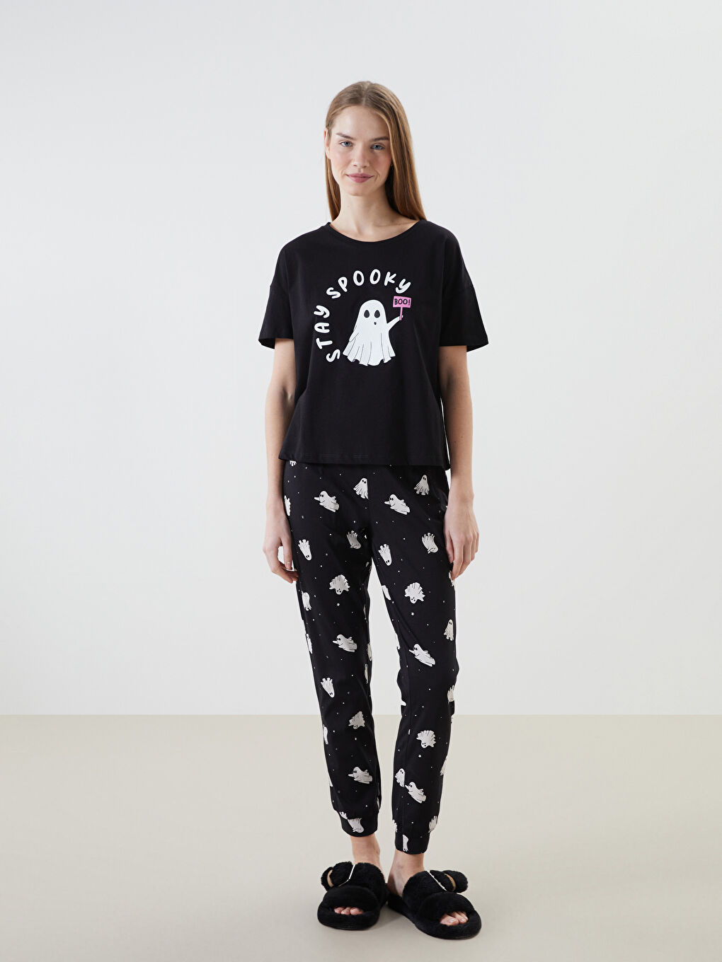 BLACK Pyjamas Set W49843Z8 LQJ W49843Z8 LQJ LC Waikiki