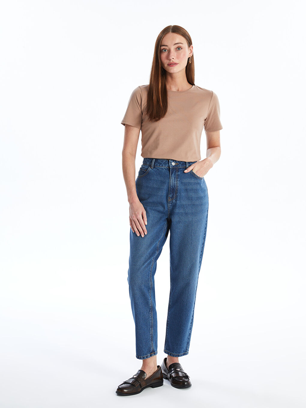 【★大感謝セール】 -W4AH81Z8-H45 Jeans Women's Mom Slim - Waikiki LC - W4AH81Z8-H45 邦画・日本映画
