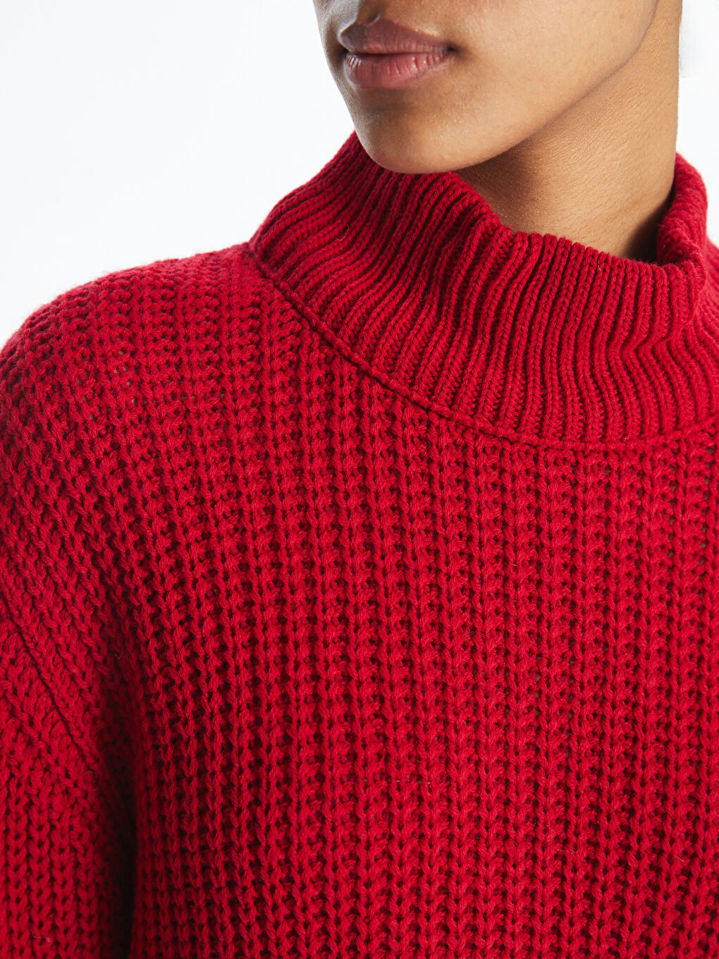 Half Turtleneck Women's Tricot Sweater -W4AK25Z8-HNK - W4AK25Z8-HNK - LC  Waikiki