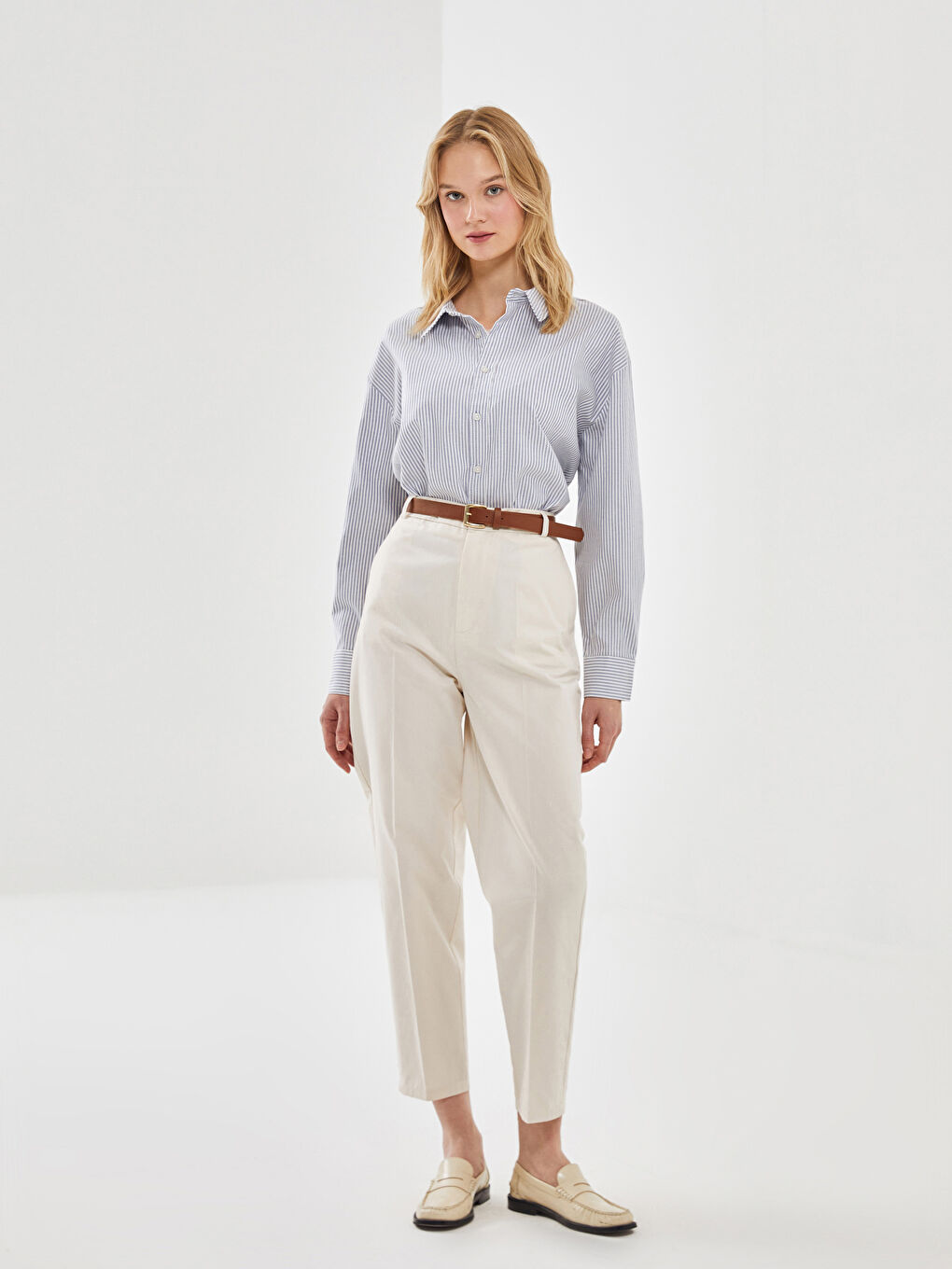 Waist Belt Carrot Cut Women's Trousers -W4AL45Z8-YFF - W4AL45Z8-YFF - LC  Waikiki