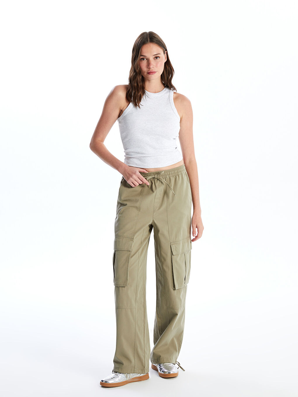 Plain cargo trousers top