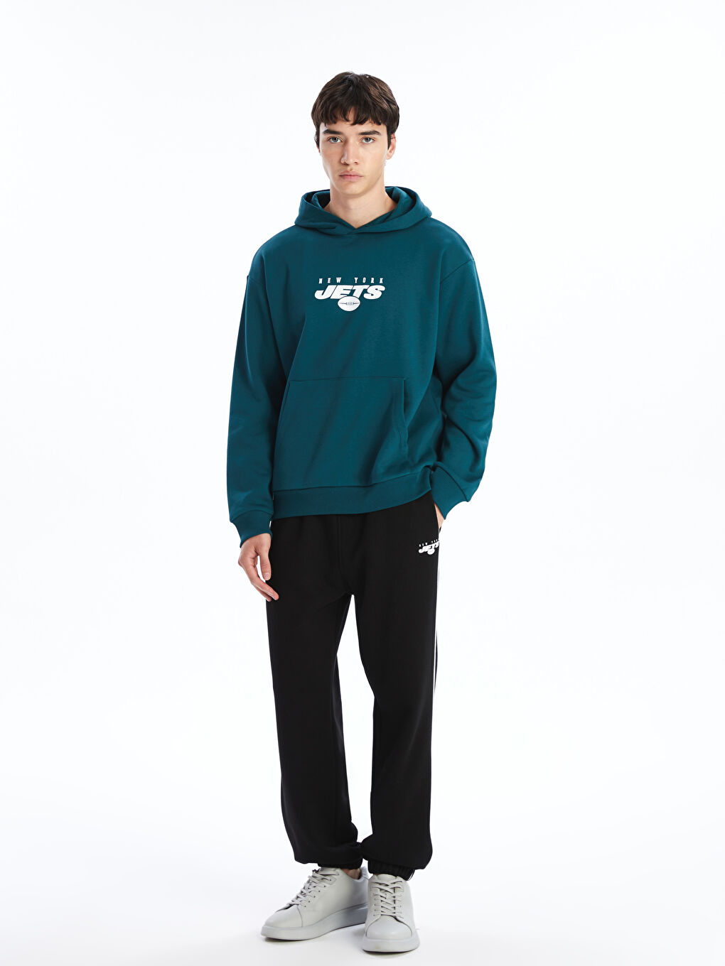 Long Sleeve Printed Men's Thick Hoodie -W4BB90Z8-V9G - W4BB90Z8-V9G - LC  Waikiki