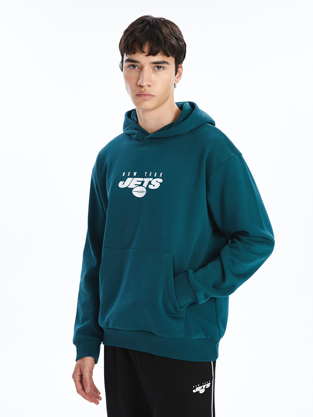 Long Sleeve Printed Men's Thick Hoodie -W4BB90Z8-V9G - W4BB90Z8-V9G - LC  Waikiki