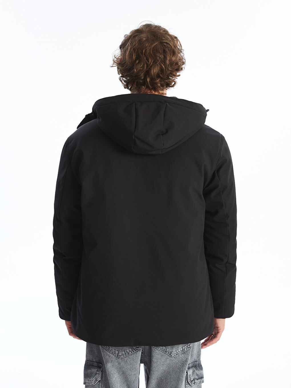 Standard Fit Hooded Men's Coat -W4BD68Z8-CVL - W4BD68Z8-CVL Standard Fit Hooded Men's Coat -W4BD68Z8-CVL - W4BD68Z8-CVL