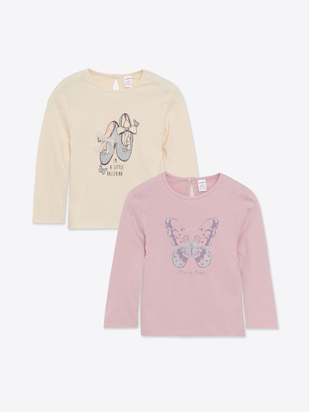 T shirt Bebe Fille Imprime a Manches Longues Et Col Rond 2 Pieces W4BF85Z1 FDP W4BF85Z1 FDP LC Waikiki