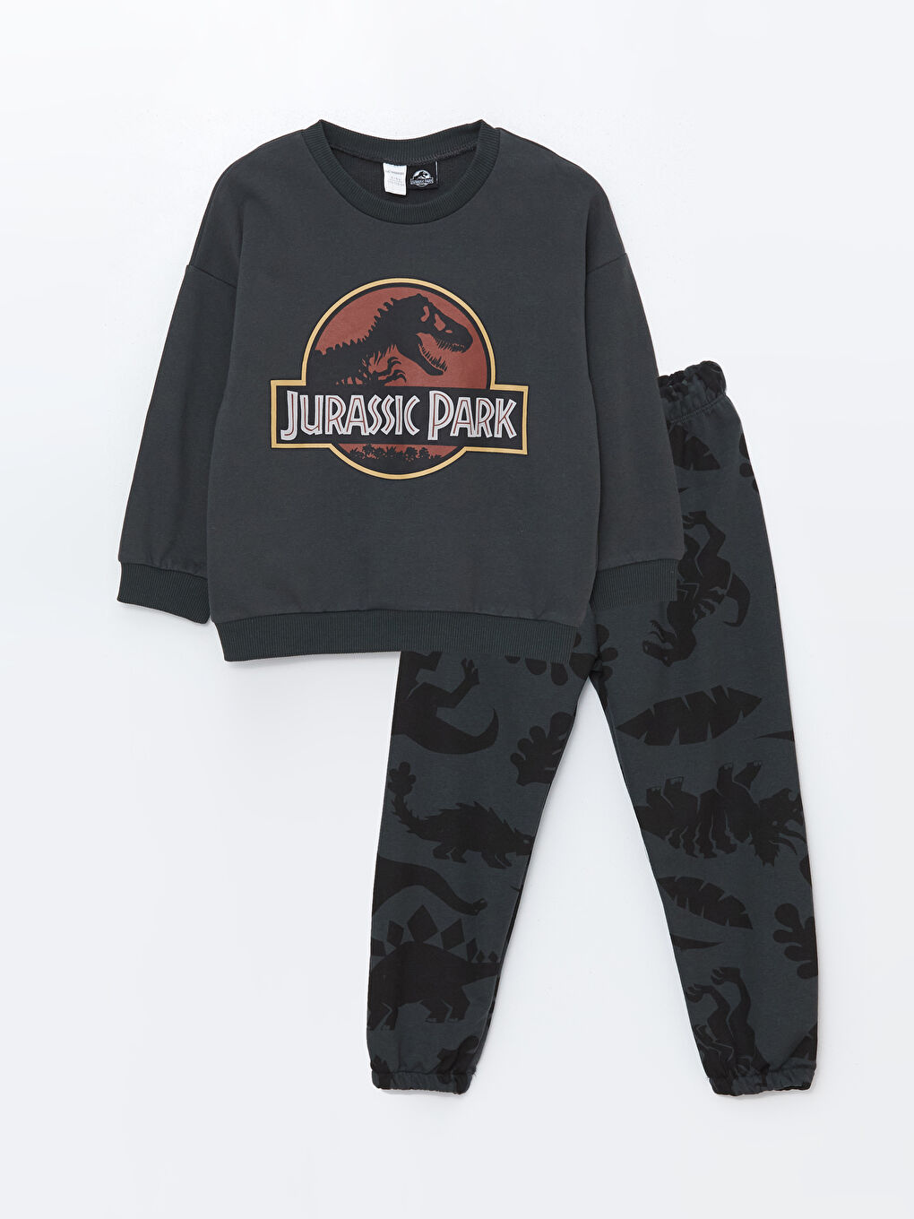 Crew Neck Jurassic Park Printed Boy's Tracksuit -W4BG33Z1-R4W -  W4BG33Z1-R4W - LC Waikiki