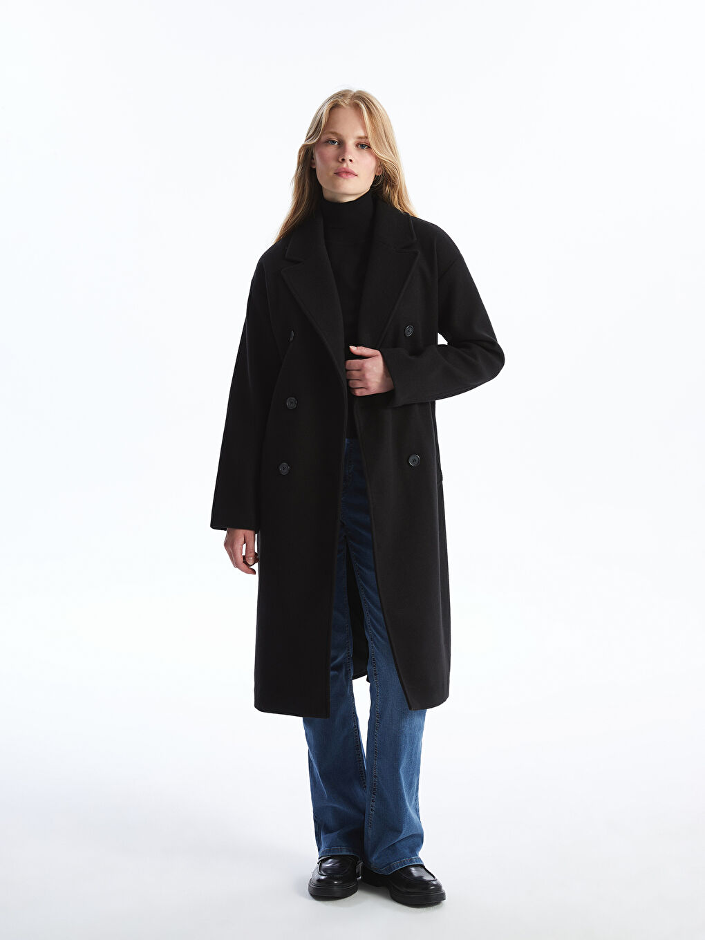 Jacket Collar Regular Long Sleeve Women's Cachet Coat