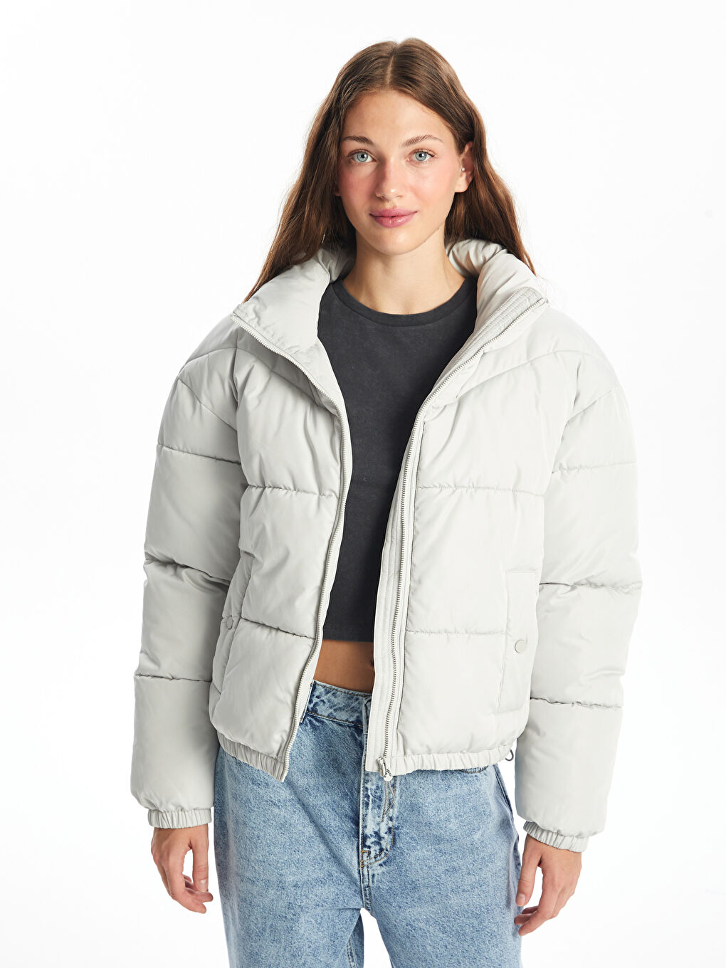 GREY Puffer Coat W4BR84Z8 V44 W4BR84Z8 V44 LC Waikiki