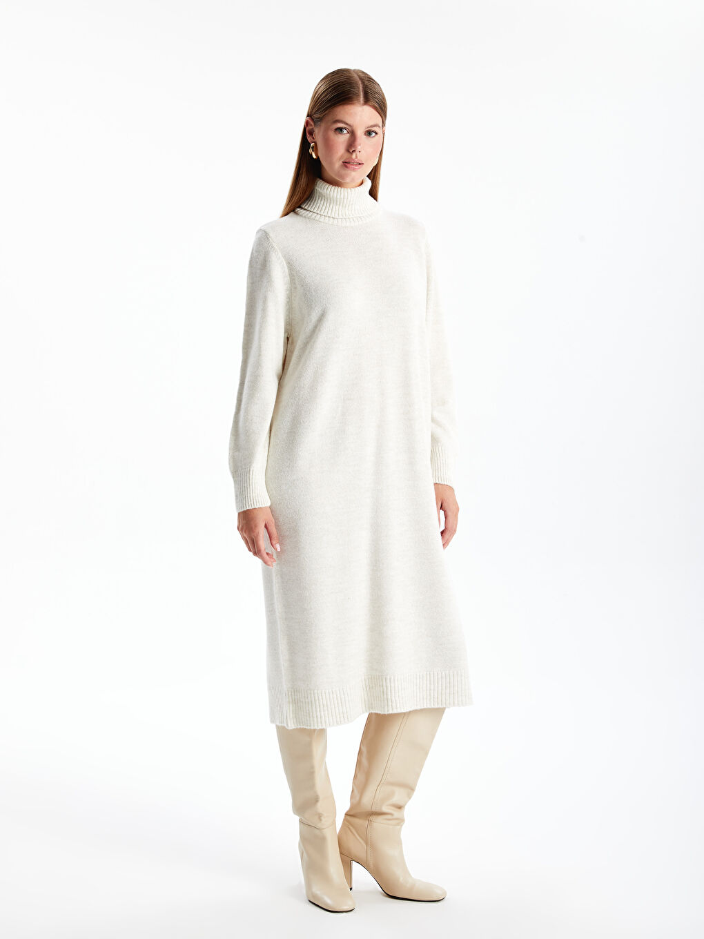 Turtleneck Straight Long Sleeve Oversize Women's Knitwear Turtleneck Straight Long Sleeve Oversize Women's Knitwear