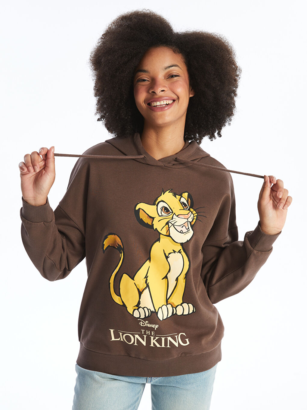 Lion King Printed Women s Thick Hoodie W4BU06Z8 YEC W4BU06Z8 YEC LC Waikiki