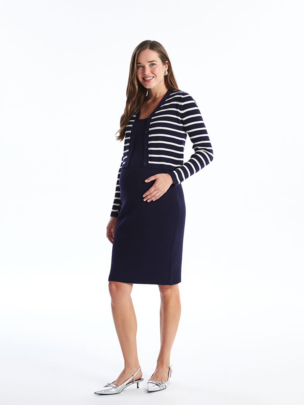 Maternity dress with cardigan outlet