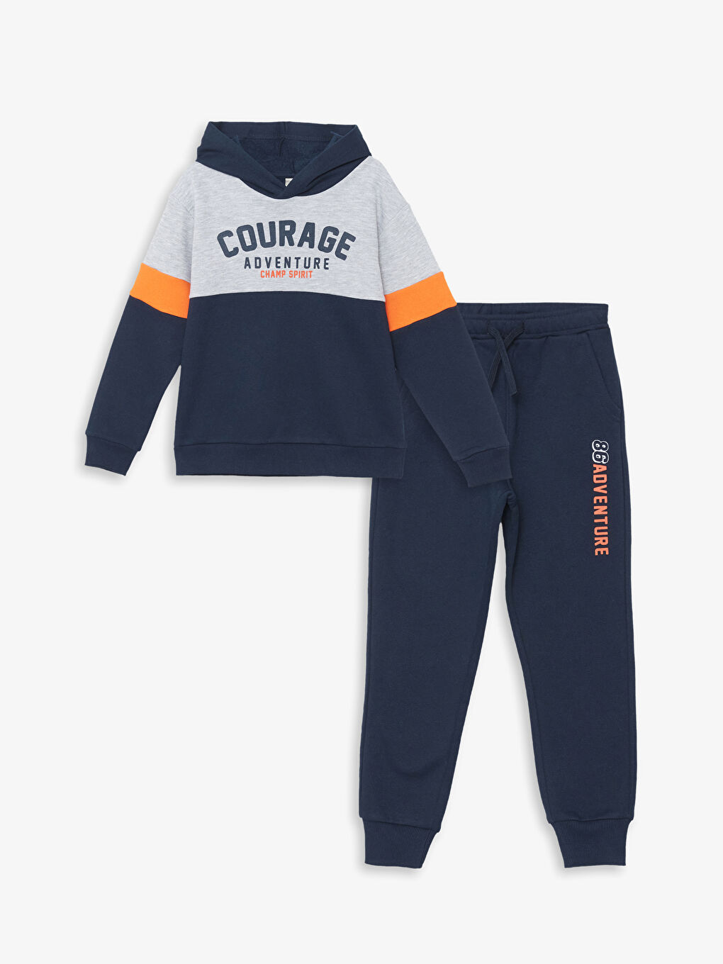 Hooded Boy Thick Tracksuit Set -W4BU92Z4-DWP - W4BU92Z4-DWP - LC Waikiki