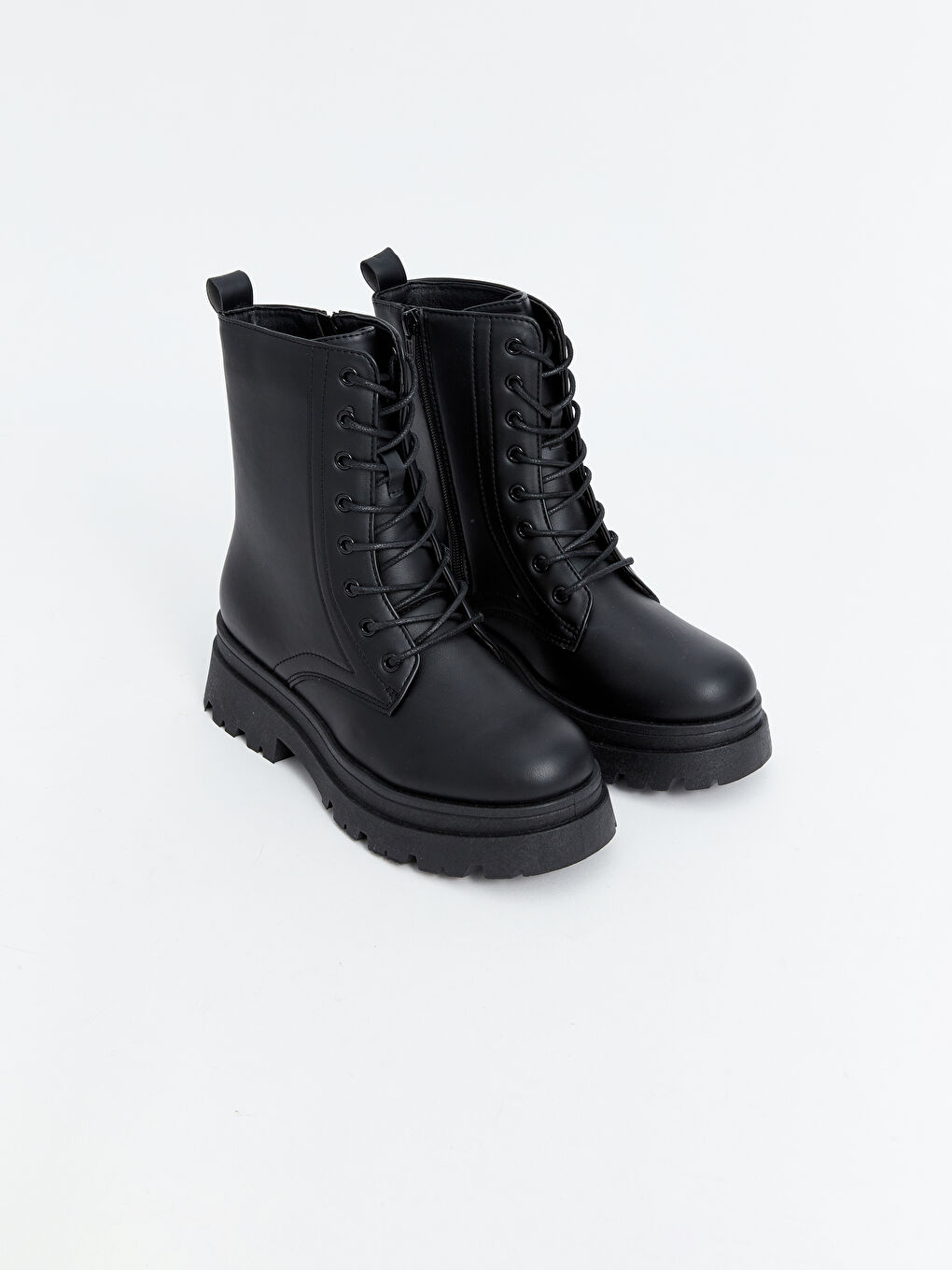 Lace up zipper boots discount