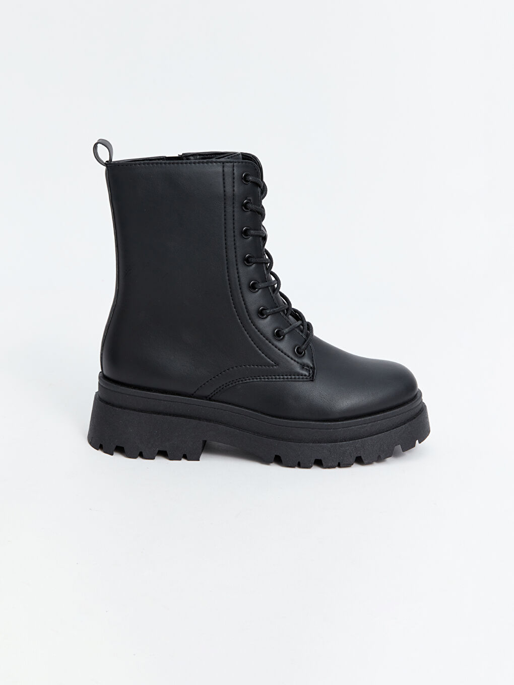 Women's Lace-Up and Zipper Boots -W4CA63Z8-HUC - W4CA63Z8