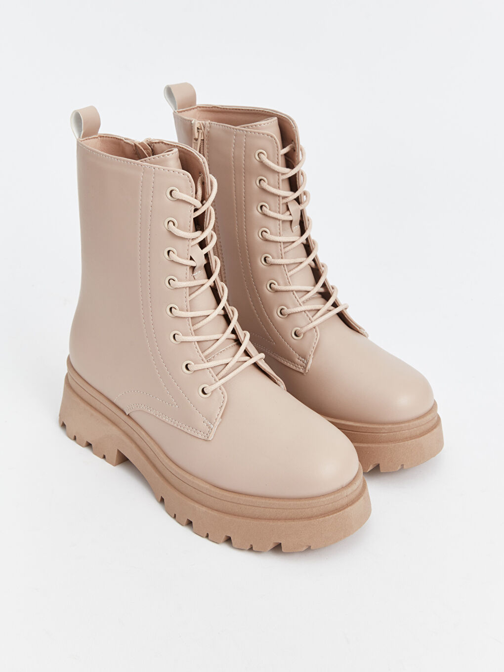 Women's lace up boots with zipper outlet