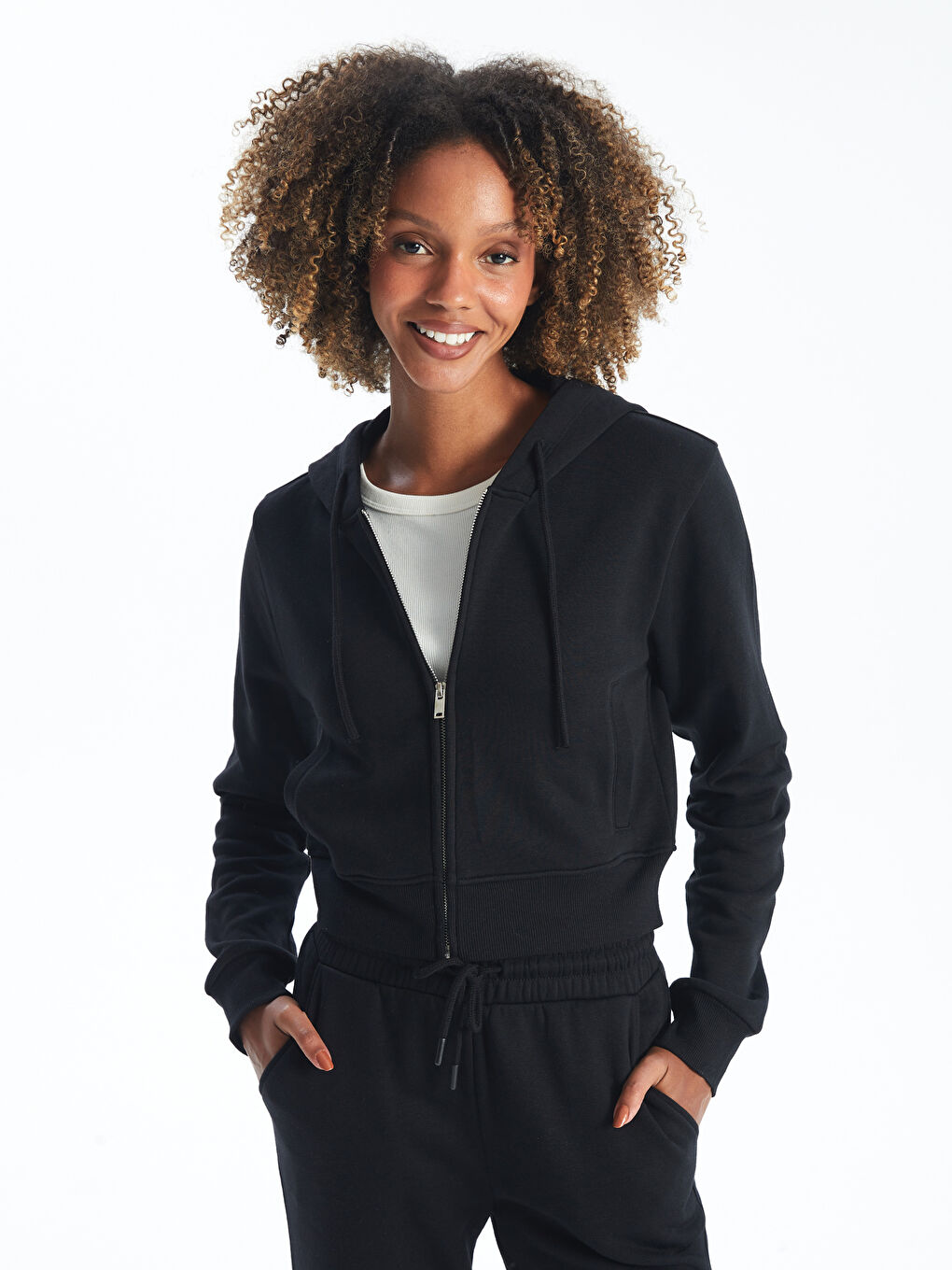 Womens plain black sweatshirt outlet